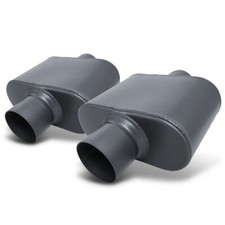 Epa 2x3 Center Inletoutlet Stainless Steel Single Chamber Exhaust Muffler Grey