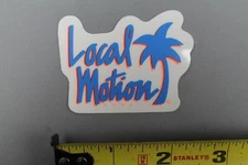 Local Motion Hawaii Clear Orange Blue Palm Tree 80's LM2 Vintage Surfing STICKER