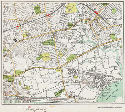East Ham Barking Plaistow Beckton Cyprus Plashet Upton Park 1921 map LONDON E
