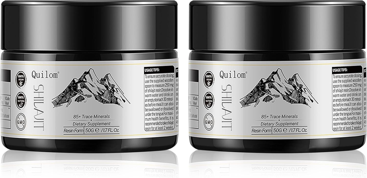 Pure Himalayan Organic Shilajit Resin Supplement - 2 Packs