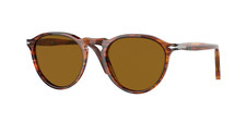 Persol PO3286S 115733 49 Striped Red/ Striped Red/ Brown Unisex Sunglasses