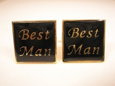 Best Man Modern Cuff Links wedding groom bride marriage ceremony