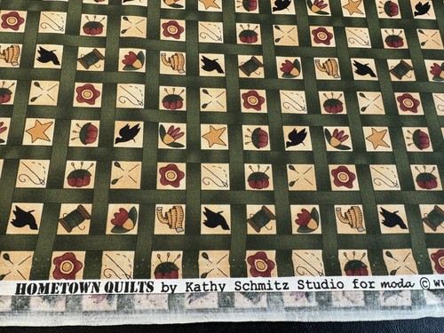 Hometown Quilts quilt fabric by Kathy Schmitz for Moda Fabrics 5793-13 green - Picture 5 of 5