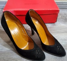 Vintage 1970s 1980s Charles Jourdan 6 1/2 Paris France High Heels Rare Box Black