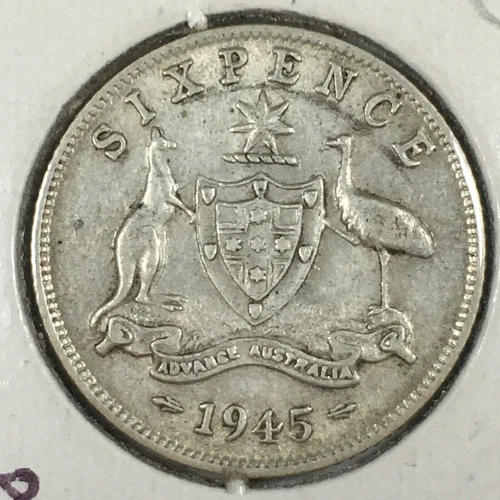 1945 Australia Sixpence — photo from the most recent tracked eBay sale