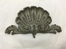 Vintage Hard Resin Ornate Carved Shell Type Ornamentation Decorative Accent