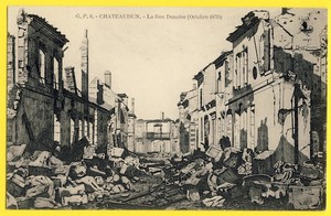Cpa Bataille De Chateaudun Rue Dunoise En Octobre 1870 Guerre Franco Prussienne Ebay