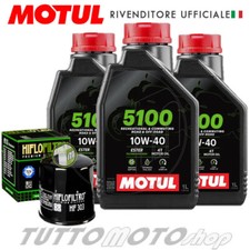 Tagliando KAWASAKI EN Vulcan 500 2001 2002 2003 / MOTUL 5100 10w40 + Filtro olio