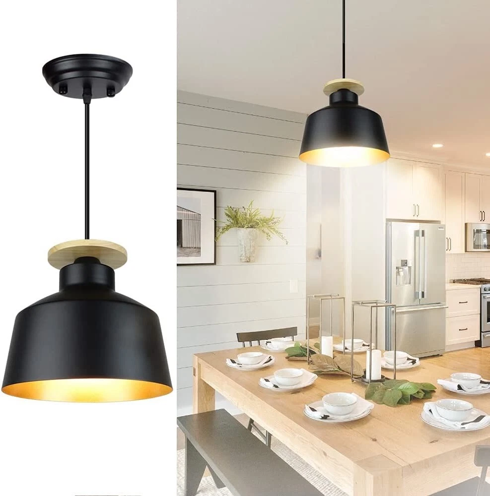 Depuley House Pendant Lighting Chandeliers Ceiling Lights with Black and Gold
