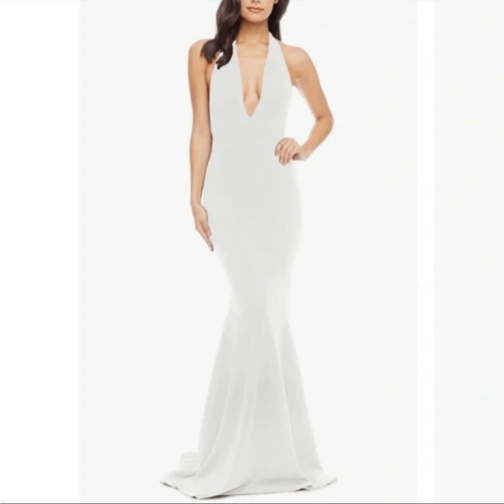 Dress The Population White Camden Mermaid Hem Maxi Dress Size XS-image