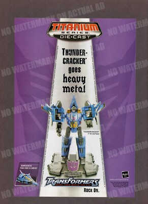 Transformers Thunder-Cracker Figure Hasbro Trade Print Magazine Ad ADVERT 
