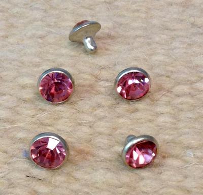 9.2mm Rivet Crystal Concho PINK for Headstall spurs Chaps Saddle Pad ...