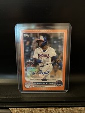 NELSON VELAZQUEZ 2022 TOPPS PRO DEBUT ORANGE AUTOGRAPH  14/25