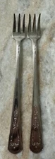 2 Cocktail/Seafood Fork NTS30 Silverplate by National Silver Co 6"