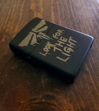 The Last Of Us Custom Engraved Matte Black Lighter