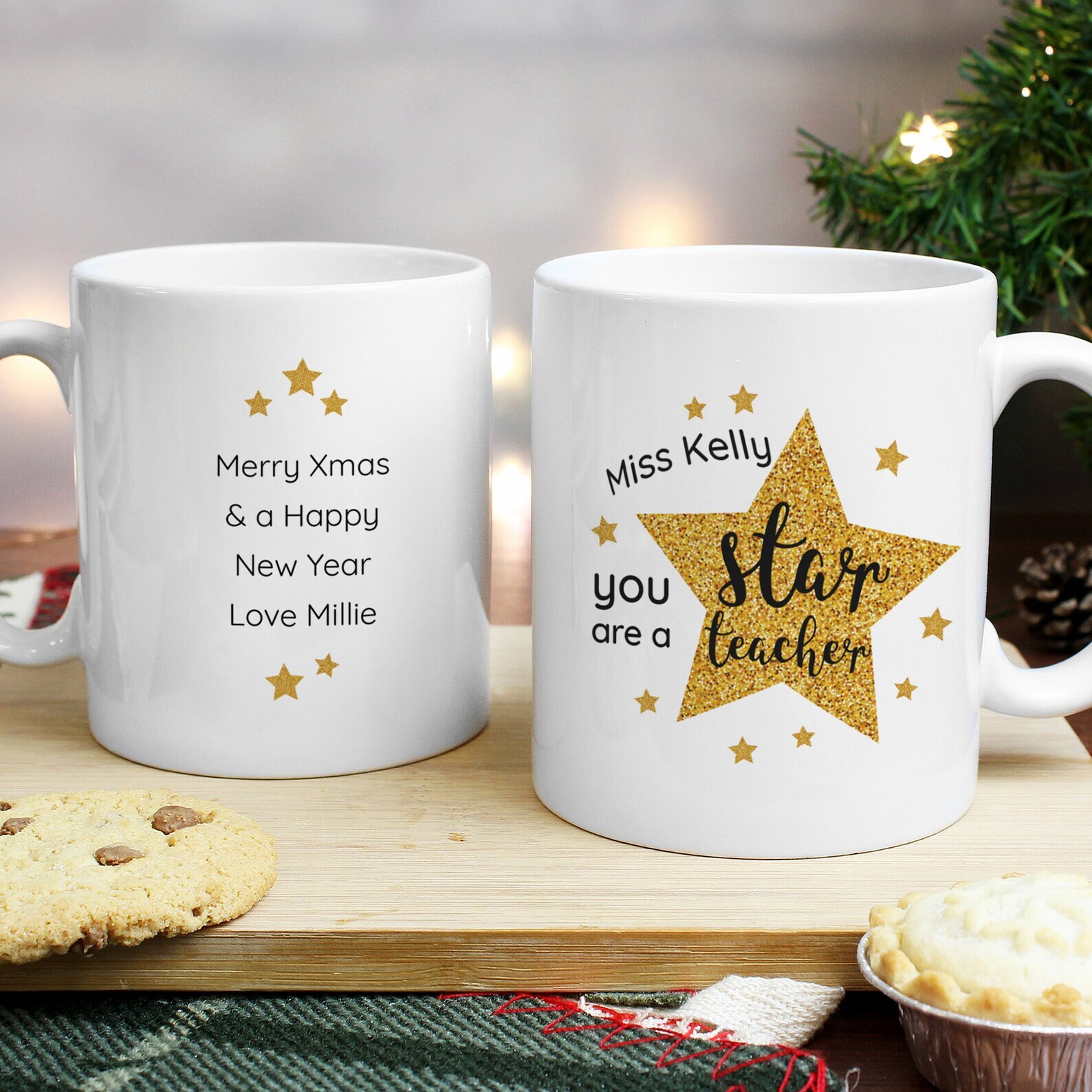 Personalised Star Teacher Mug Thank You For Helping Me Shine End Of Year Gift