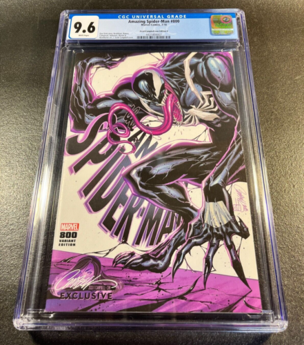 AMAZING SPIDER-MAN 800 CGC 9.6 VARIANT J Scott Campbell VENOM RARE Cover D 1 Cy
