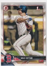 2018 BOWMAN 1ST RC KOLE COTTAM BOSTON RED SOX FIRST ROOKIE S2762