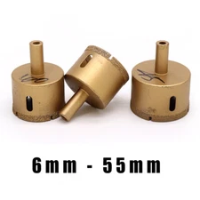 6mm - 55mm Brazing Diamond Hole Saw Drill Bit for Marble Granite Glass Tile