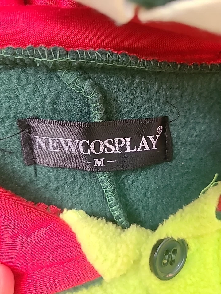 Newcosplay Capucha Cocodrilo Caimán 1 pieza Conjunto Disfraz Mediano Bolsillos Verdes Foto 4 de 4