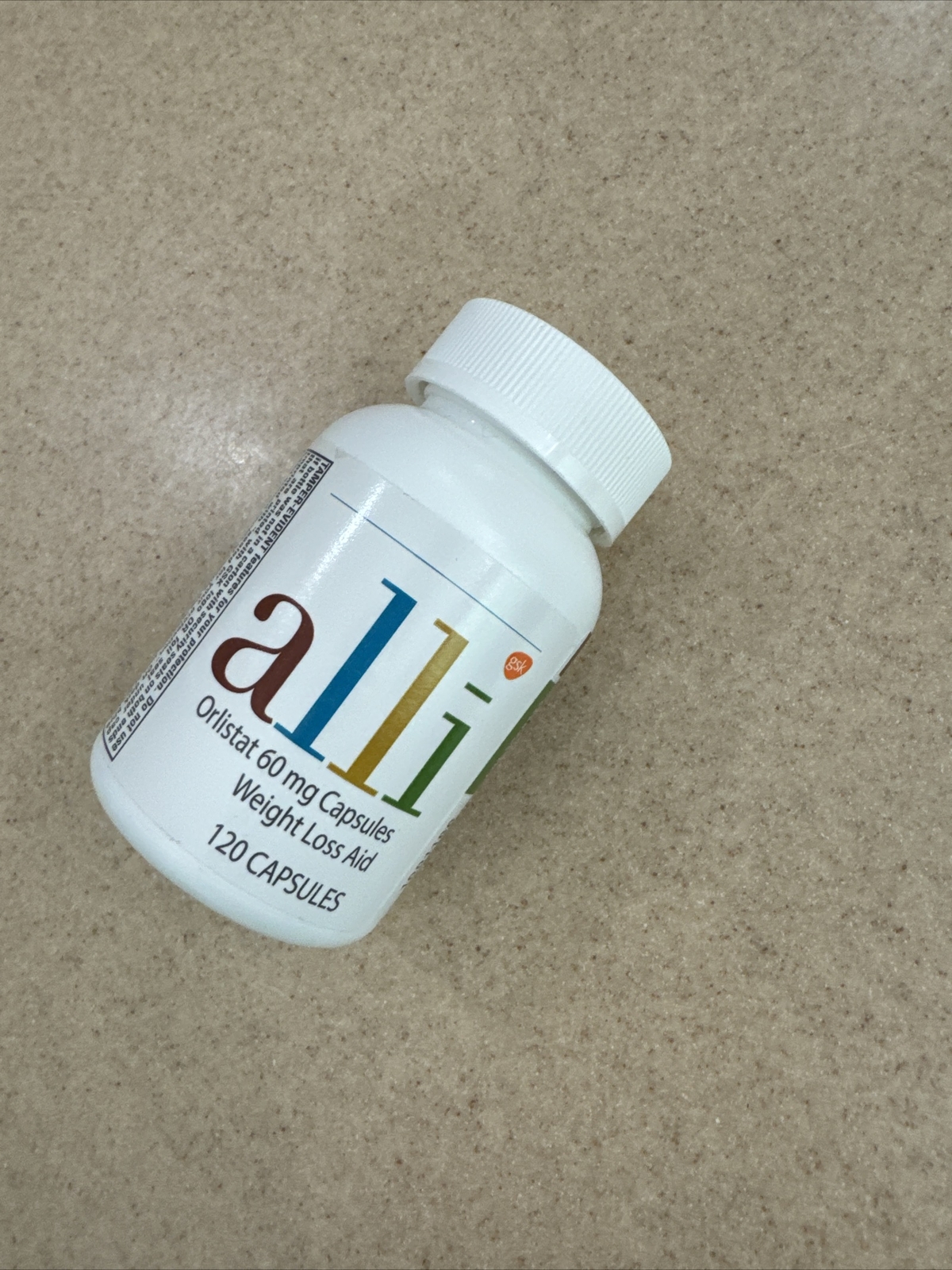 M Alli 60mg Capsules Orlistat Weight Loss Aid Supplement Pills 120ct