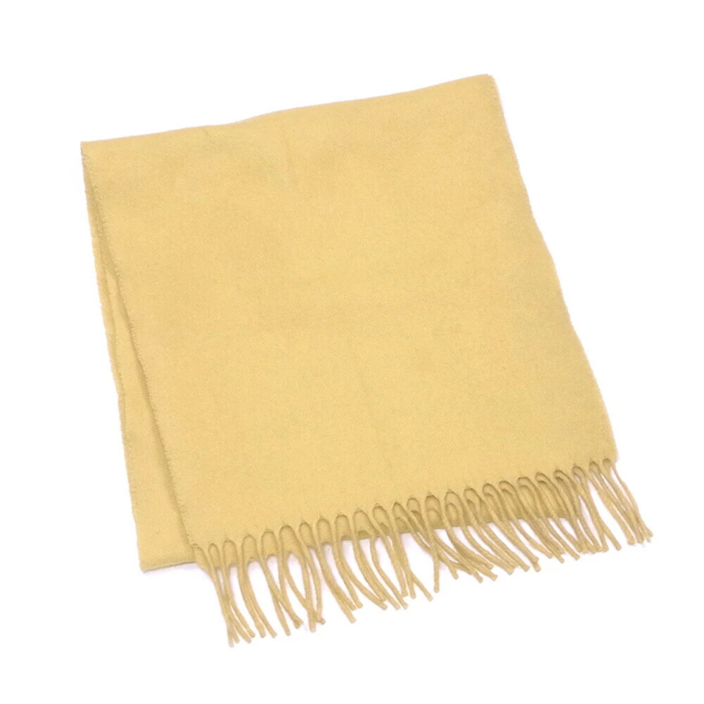 Dior Monsieur Muffler Fringe Wool 100% Authentic USED T5611