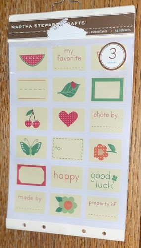 Martha Stewart Labels Made By: Photo By: Property Of: Good Luck Happy Stickers - Picture 2 of 3