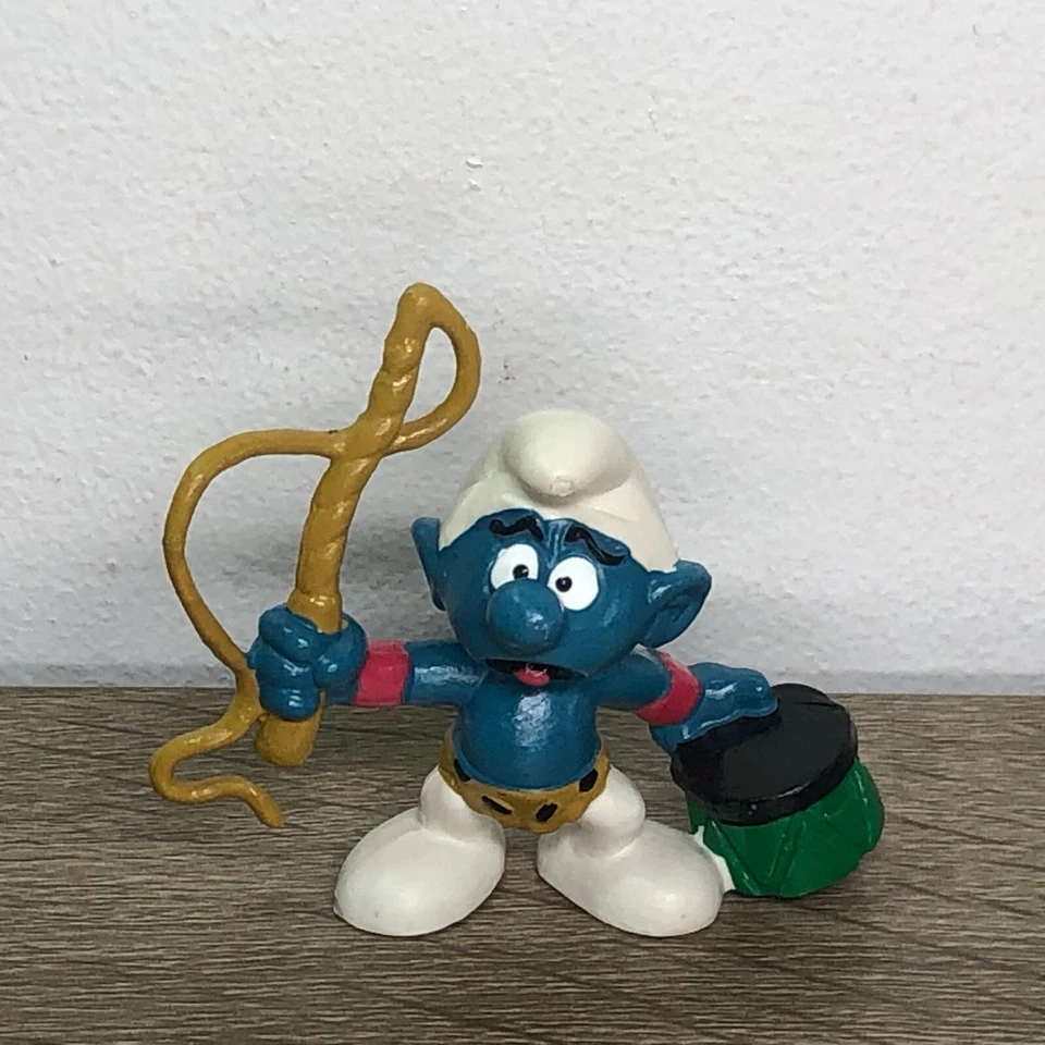 Figuras Pitufos De Colección Domador de León Pitufo Schleich Años 70 Años 80 Juguetes Estatuilla PVC Foto 2 de 4