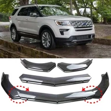 For Ford Explorer ST NBX XLS XLT Front Bumper Lip Spoiler Splitter Carbon Fiber