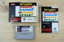 ebay® Auktion 184571669726 | SNES - Fun'n Games: Paint Games Music Style - (OVP, mit Anleitung) Thumbnail of ebay® auction 184571669726 | SNES - Fun'n Games: Paint Games Music Style - (OVP, mit Anleitung)