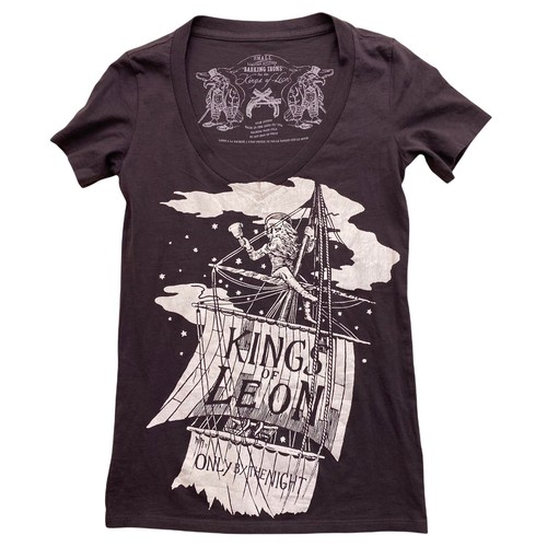 Kings Of Leon Womens Gray Vneck T-shirt 
