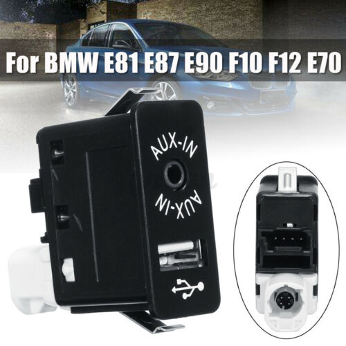Aux USB Socket Radio Audio Adapter Cable For BMW E60 E63 E64 E66 E81 E82 E70 E90 - Picture 1 of 6