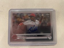 2022 Topps Chrome Reiver Sanmartin Autograph Rookie Card #RA-RS REDS AUTO RC