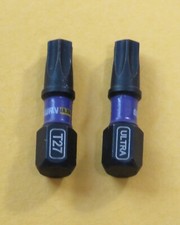 Image of T27 X 2 TORX STAR IMPACT RATED ULTRA SCREWDRIVER BIT 25MM 1/4" HEX SOLID TORX