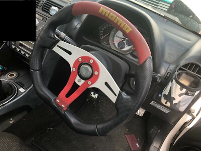 momomomo☆ MOMO Doodle Style Flat bracket Sport Racing leather Steering Wheel