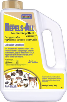 Bonide 3 lb. Repels-All Animal Repellent Granules, Repels by Taste, Smell