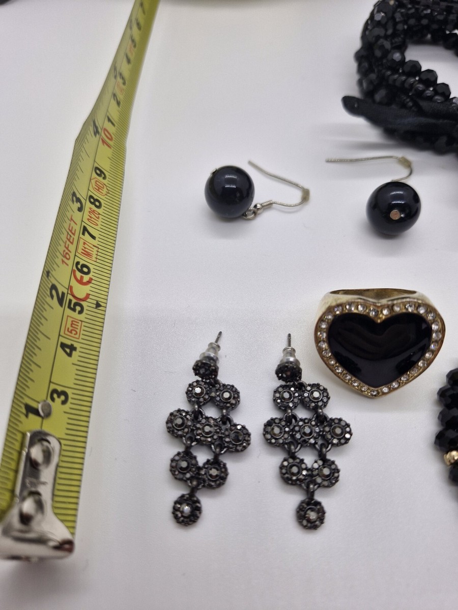 Marcasite earrings Gold Pewter Necklace And Crystal Earrings