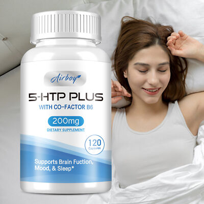 5-HTP Plus Capsules 200mg - Sleep Aid,Mood,Relaxation,Serotonin & Sleep Support