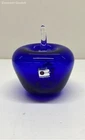 Blenko Cobalt Apple Blown Glass Sculpture