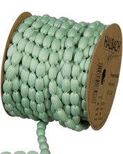 Seidenb&auml;nder 8mm x 15m Mint Halbach Pompom Borte Hochzeitsdeko Gartenparty