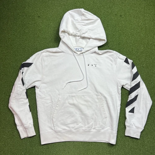 OFF WHITE Felpa OFF WHITE Virgil Abloh uomo bianca XL pullover frecce a matita