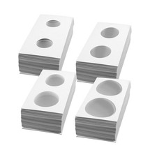 200PCS Cardboard Coin Holders Flips 2X2 4 Sizes For Coin Collectors Supplies