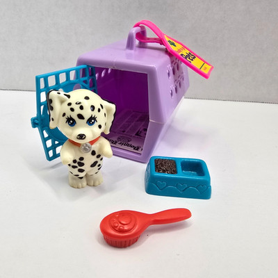 Vintage Kenner 1992 Littlest Pet Shop Happy Puppy Dalmatian Dog | Complete Set