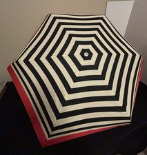 Vintage ShedRain UmbrellaRed White Black Compact Push Button Open