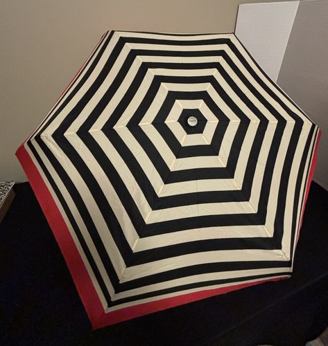 Vintage ShedRain UmbrellaRed White  Black Compact Push Button Open