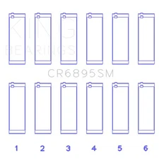 King Bearings Rod Bearing Set CR6895SM; SM-Series Std for 07-19 Ford 3.5L, 3.7L