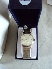 Vintage Sekonda USSR 19 Jewels Manual Wind Gold Tone Mens Watch With Box Working