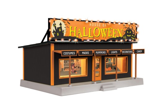 Soporte lateral de carretera MTH 30-90728 O RailKing Halloween con luces de funcionamiento | Zustand: New