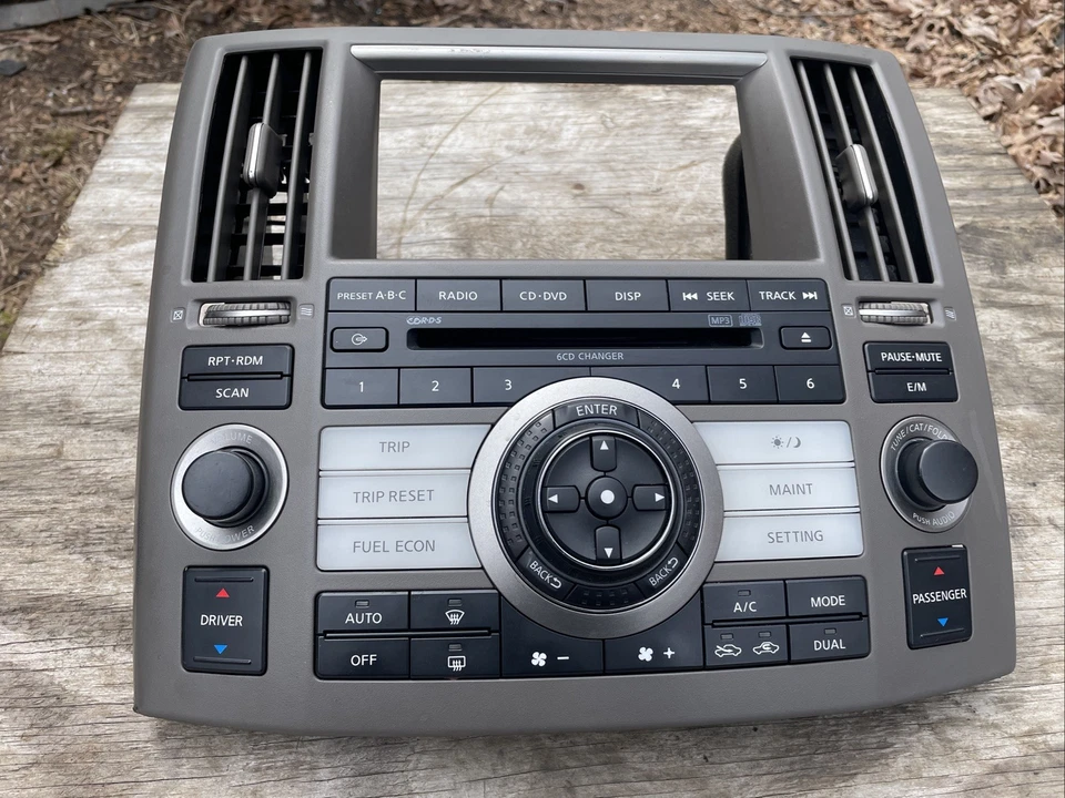 Infiniti FX35 FX45 2006-2008 navegación radio climatizador panel bisel embellecedor Foto 2 de 4