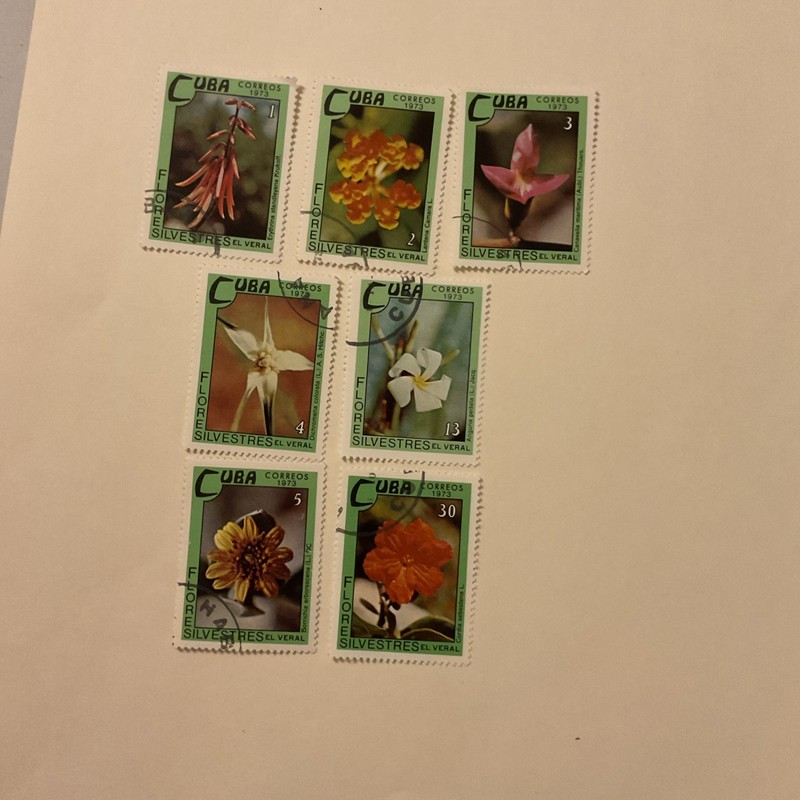 Stamps From 1CUBA - Flowers No. 1834-40, 1973, CTO